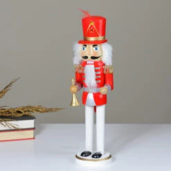 Northlight 14" Red And White Wooden Christmas Nutcracker With Horn 7 Northlight 14" Red And White Wooden Christmas Nutcracker With Horn -Northlight Christmas nutcrackerfactory 97187 3 82054.1665519667