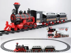 Northlight 13-Piece Red And Black Battery Operated Lighted And Animated Train Set With Sound 9 Northlight 13-Piece Red And Black Battery Operated Lighted And Animated Train Set With Sound -Northlight Christmas p08gkocy96dyl7on0qf0sok7grbqynyy 84762.1588870088