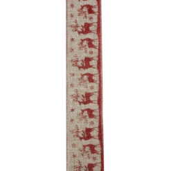 Northlight Red And Beige Reindeer Burlap Wired Christmas Craft Ribbon 2.5" X 10 Yards 6 Northlight Red And Beige Reindeer Burlap Wired Christmas Craft Ribbon 2.5" X 10 Yards -Northlight Christmas qvagmoehdthinf65ralydckan9ydyvhb 80449.1664901050