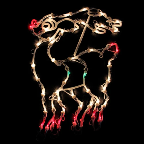 Northlight Lighted Reindeer Christmas Window Silhouette - 18" - White - Multicolor Lights 3 Northlight Lighted Reindeer Christmas Window Silhouette - 18" - White - Multicolor Lights