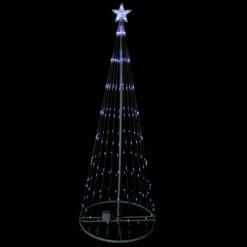 Northlight LED Lighted Show Cone Christmas Tree Outdoor Decoration - 9' - Pure White Lights