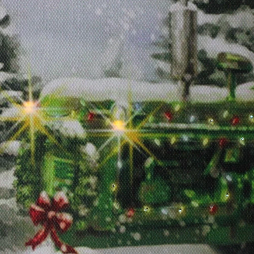 Northlight Fiber Optic And LED Lighted Merry Christmas Tractor Canvas Wall Art 12" X 15.75" 5 Northlight Fiber Optic And LED Lighted Merry Christmas Tractor Canvas Wall Art 12" X 15.75" - Image 3