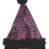 Pink And Black Leopard Unisex Adult Christmas Hat Costume Accessory - Medium -Northlight Christmas santas best 0408133 1a m 1 86275.1588870350.386.513
