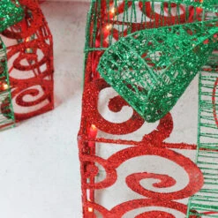 Lighted Swirl Gift Boxes Outdoor Christmas Decorations - 10" - Clear - Set Of 3 -Northlight Christmas slxdpqidxzsv5c77djdvewlfwiloh0aw 29182.1664293524