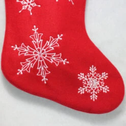 Northlight 16" Red And White Merry Christmas Snowflake Embroidered Christmas Stocking -Northlight Christmas sogryjlj3ymx881mxjhz0w3yw1tyotq6 84121.1588354103