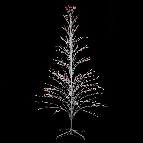 Northlight Cascade Twig Tree Outdoor Christmas Decoration - 6' - White - Multi Lights 4 Northlight Cascade Twig Tree Outdoor Christmas Decoration - 6' - White - Multi Lights - Image 2