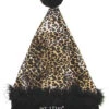 Black And Yellow Leopard Santa Unisex Adult Christmas Hat Costume Accessory - Large -Northlight Christmas xi19kpla5muvjd4opepvwrfzemi7hktf 66704.1588869977.386.513