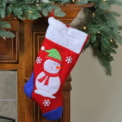 Northlight 19'' Red And Blue Plush Cuff Snowman Christmas Stocking -Northlight Christmas xntlozr1oweqwyy5ojh4hdyc2btsg4y3 85438.1588868798